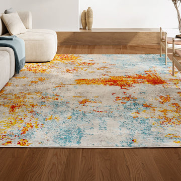 Sunset Modern Abstract Area Rug
